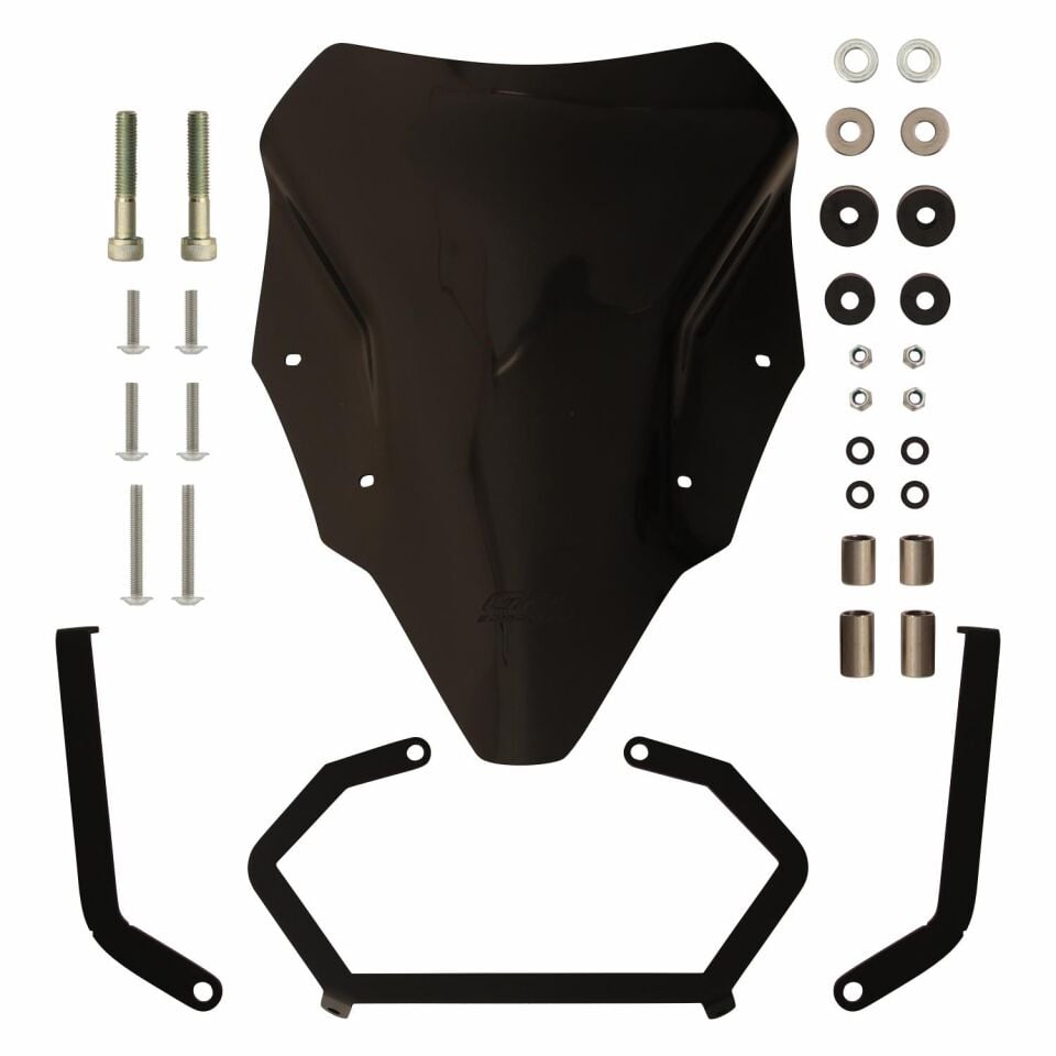 GP Kompozit Bajaj Pulsar N 250 2022-2026 Uyumlu Ön Cam Siyah 45 cm