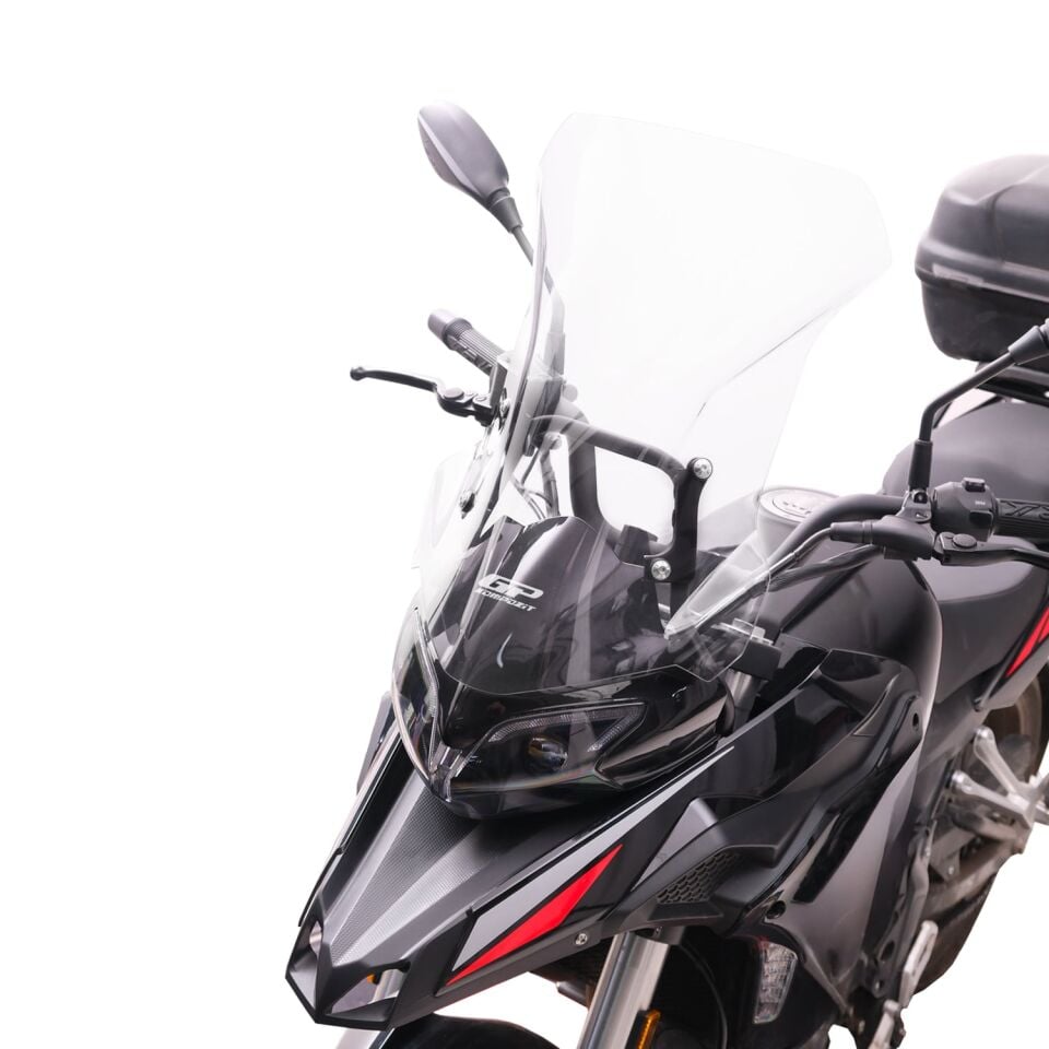 GP Kompozit Benelli TRK 251 2019-2023 Uyumlu Ön Tur Camı Şeffaf 51 cm