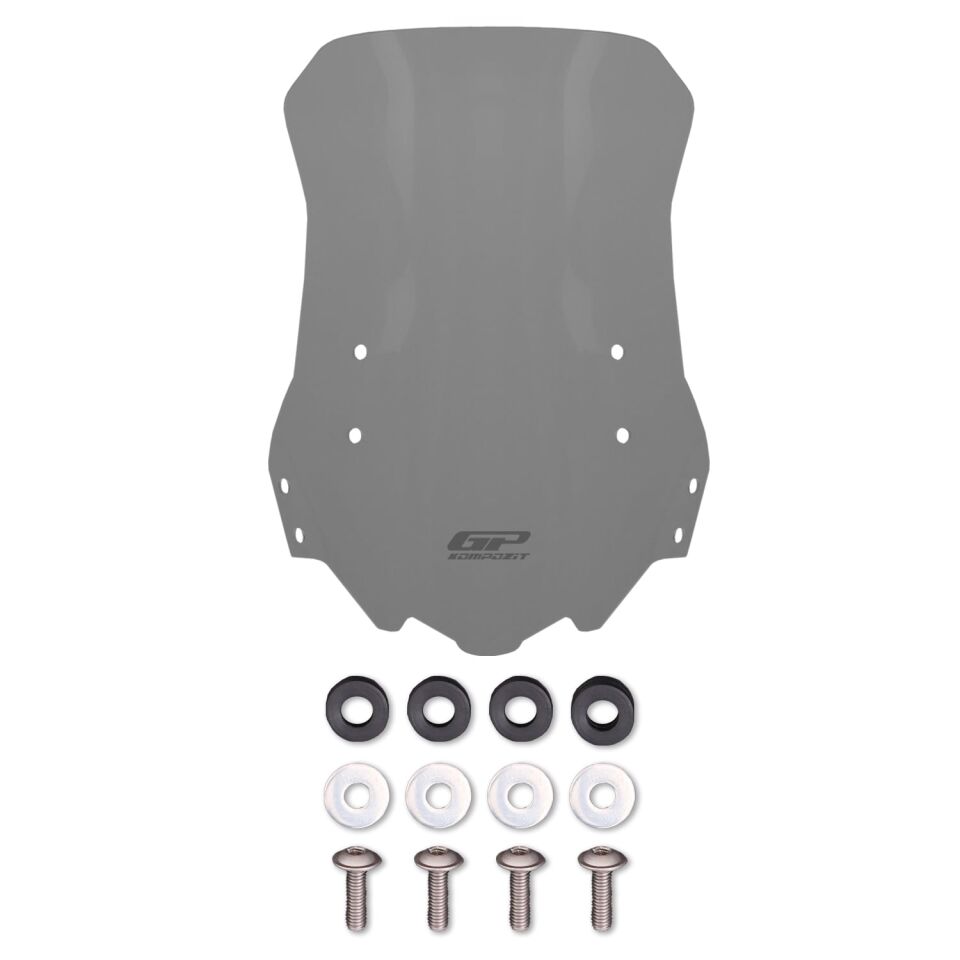 GP Kompozit Benelli TRK 502 / 502X 2018-2023 Uyumlu Ön Tur Camı Füme 53 cm