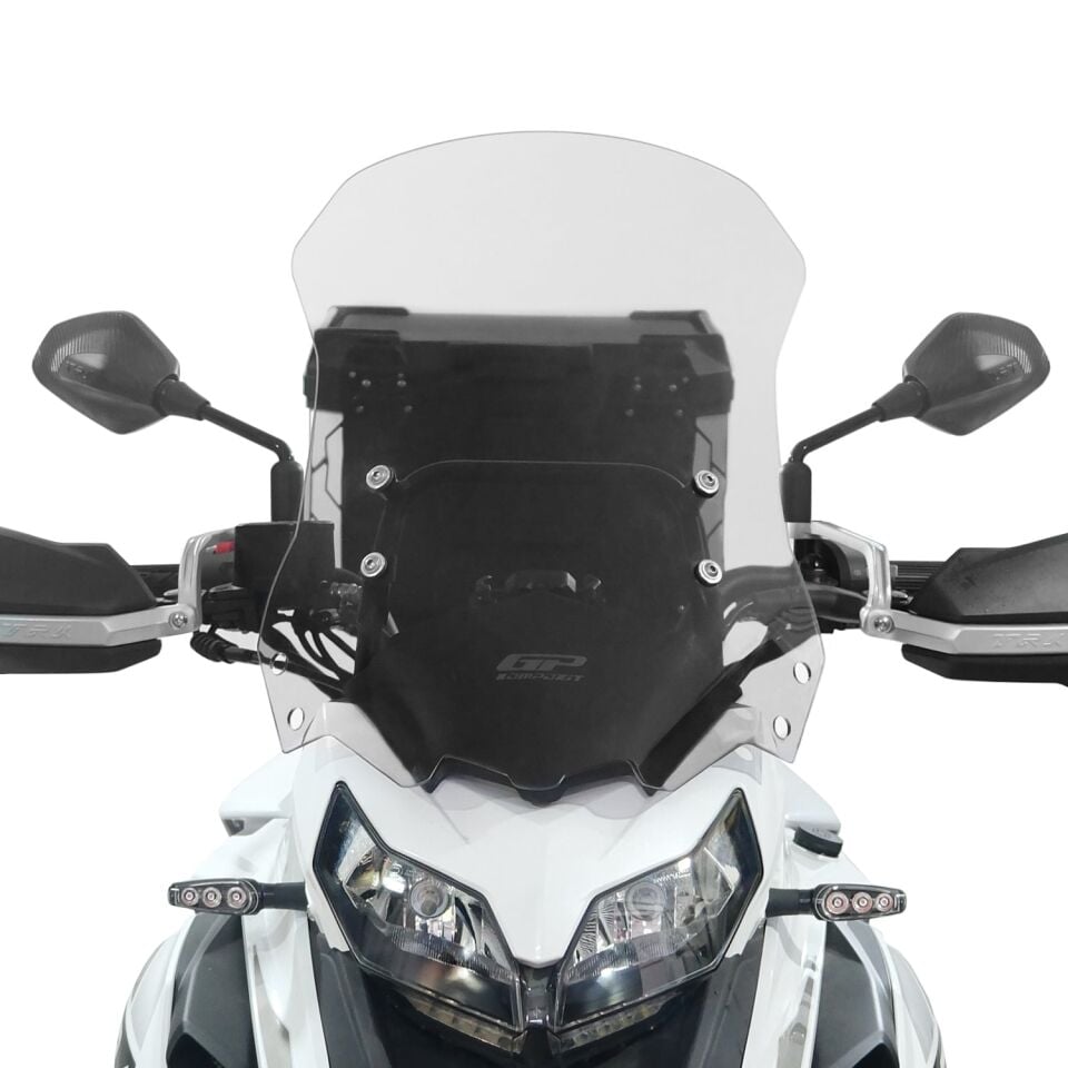GP Kompozit Benelli TRK 502 / 502X 2018-2023 Uyumlu Ön Tur Camı Şeffaf 53 cm