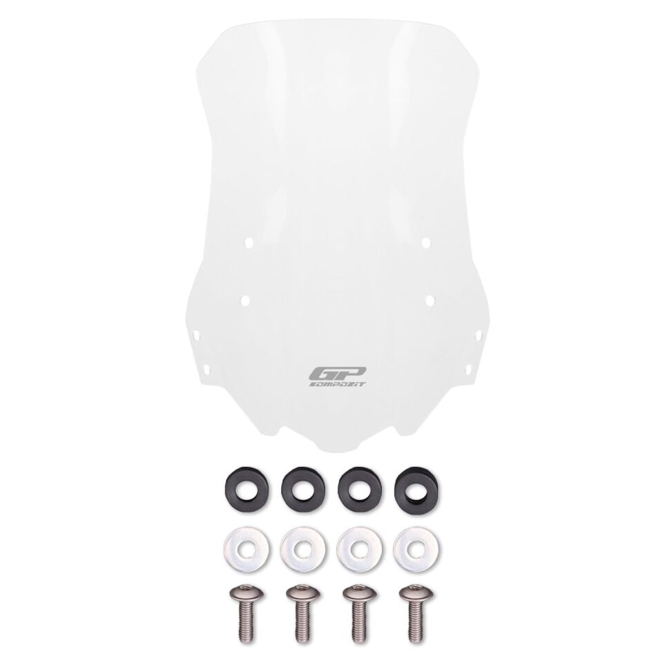 GP Kompozit Benelli TRK 502 / 502X 2018-2023 Uyumlu Ön Tur Camı Şeffaf 53 cm