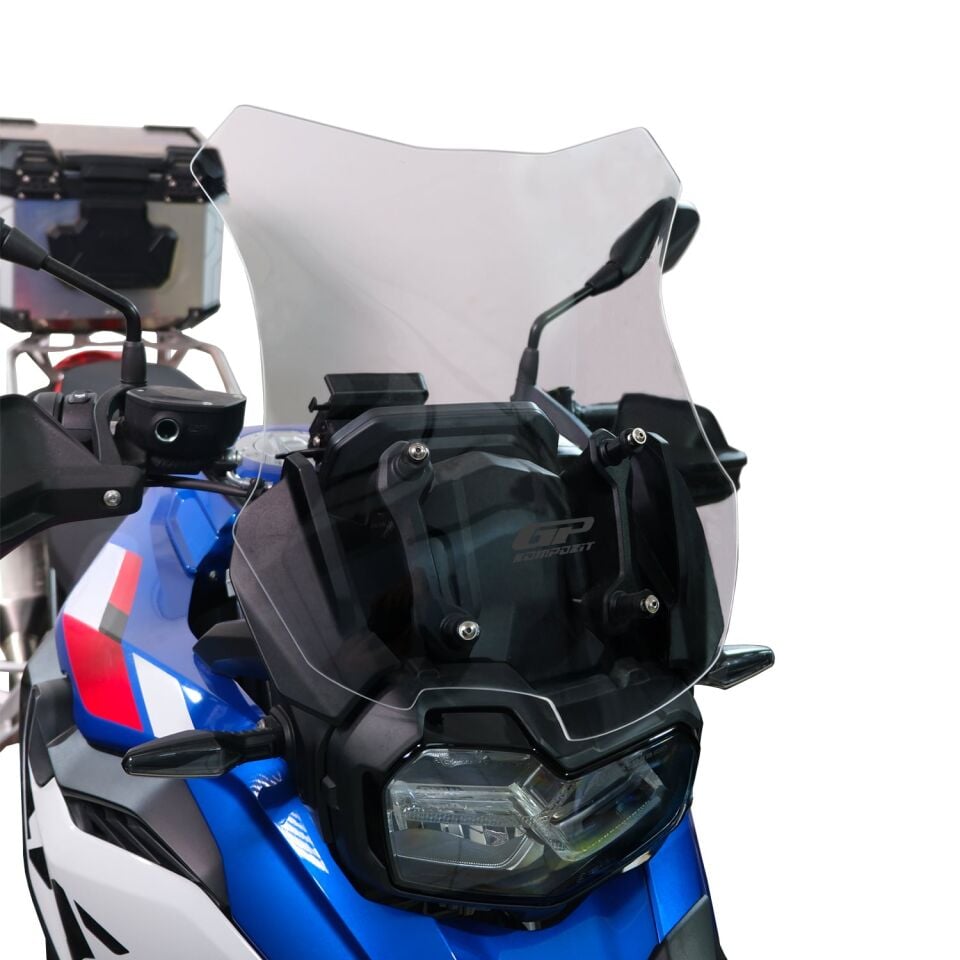 GP Kompozit BMW F 800 GS 2024-2025 Uyumlu Ön Cam Füme 45 cm