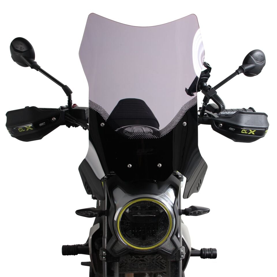 GP Kompozit CF Moto 250 CL-X 2022-2026 Uyumlu Ön Tur Camı Şeffaf 55 cm