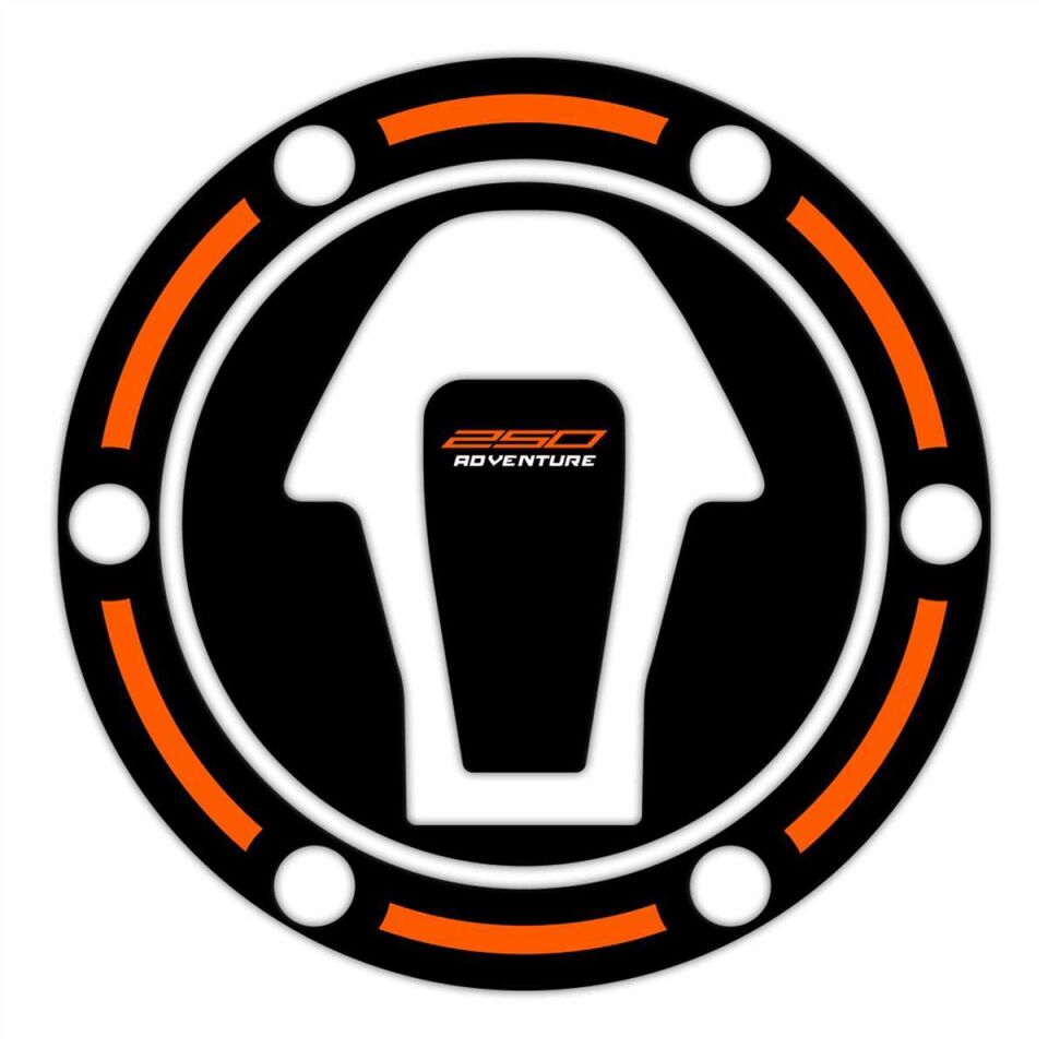GP Kompozit KTM 250 Adventure 2020-2024 Uyumlu Tank Pad Seti Siyah-Turuncu