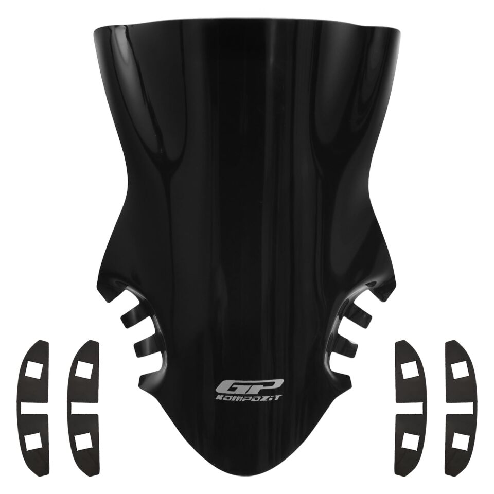 GP Kompozit CF Moto 450 SR 2023-2026 Uyumlu Ön Cam Siyah 39 cm
