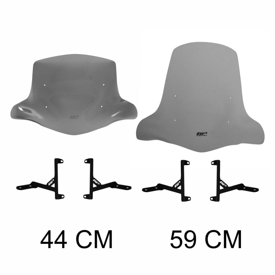 GP Kompozit Scooter Universal Elcikli Ön Cam Füme 44 cm