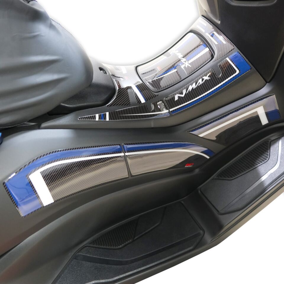 GP Kompozit Yamaha NMAX 125 / 155 2021-2024 Uyumlu Yan Pad Mavi