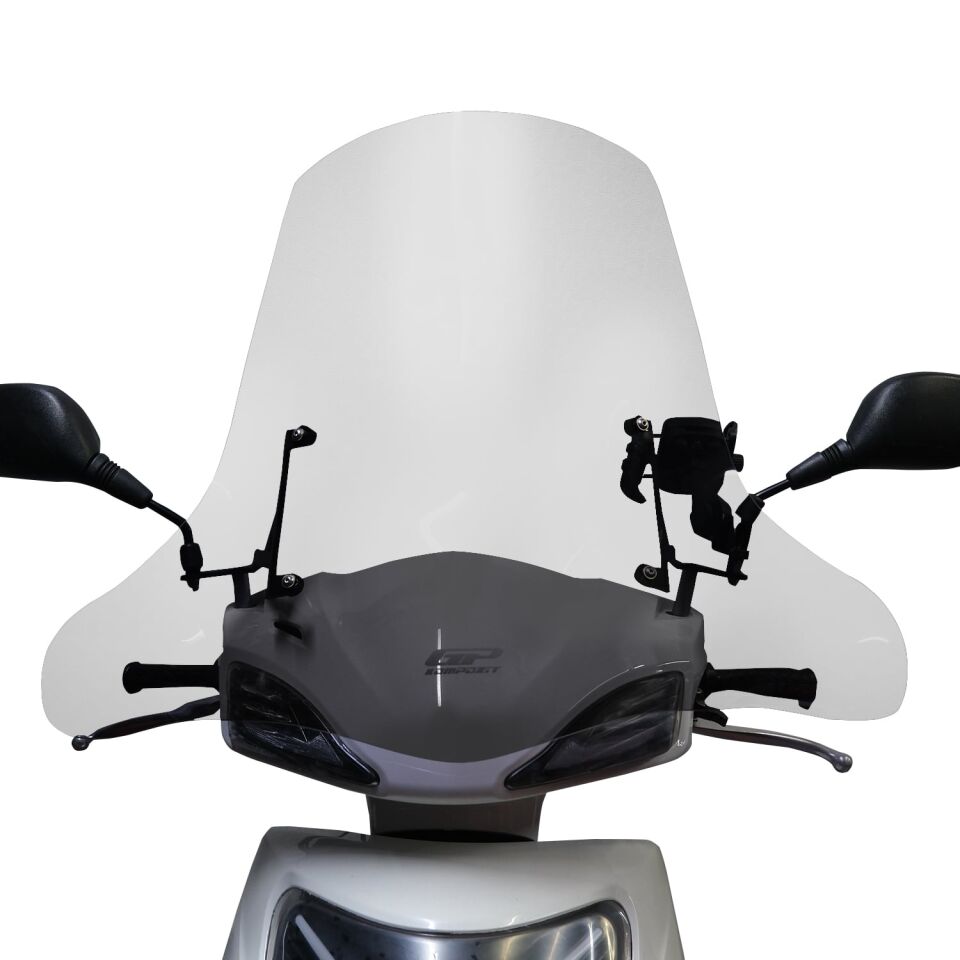 GP Kompozit Scooter Universal Elcikli Ön Cam Şeffaf 44 cm