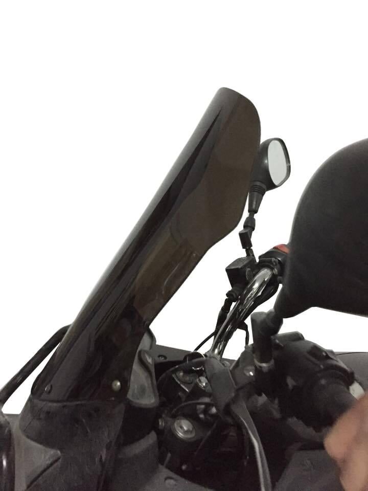 GP Kompozit Honda CBF150 2005-2017 Uyumlu Ön Cam Siyah 52 cm