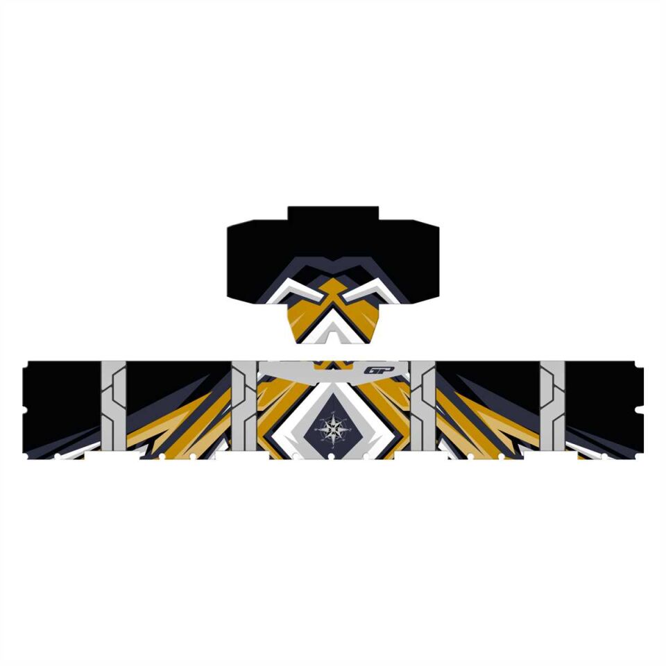 GP Kompozit DSN07 37 lt Alüminyum Motosiklet Çanta Uyumlu Sticker
