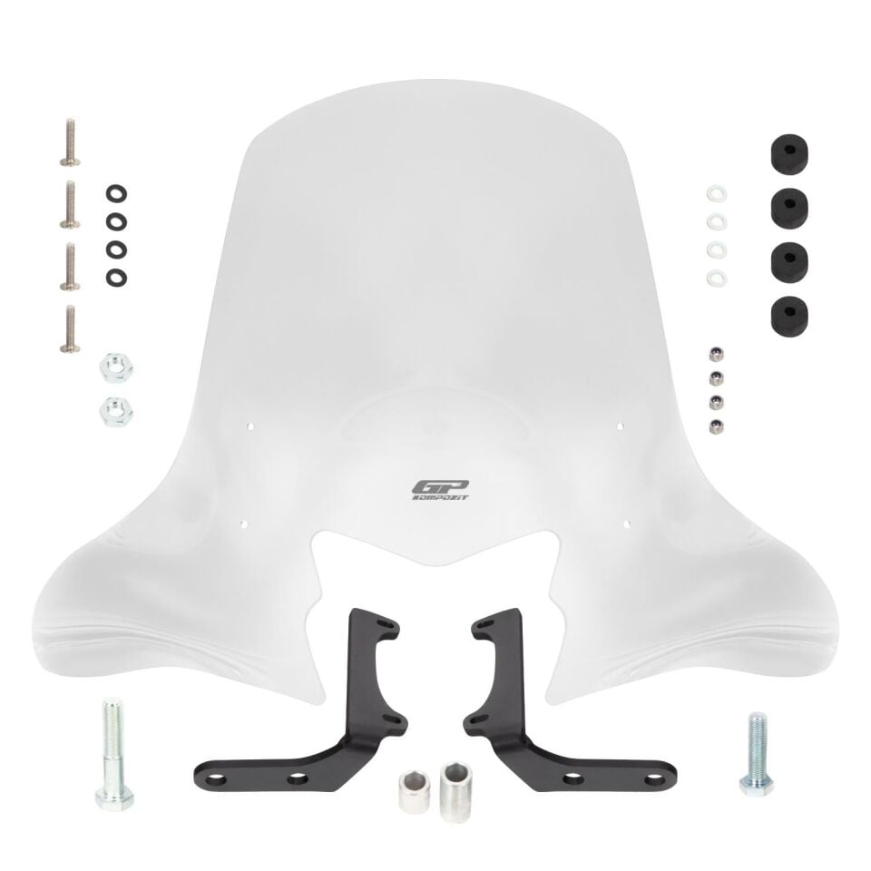 GP Kompozit Honda Dio 2021-2025 Uyumlu Ön Cam Şeffaf 48 cm