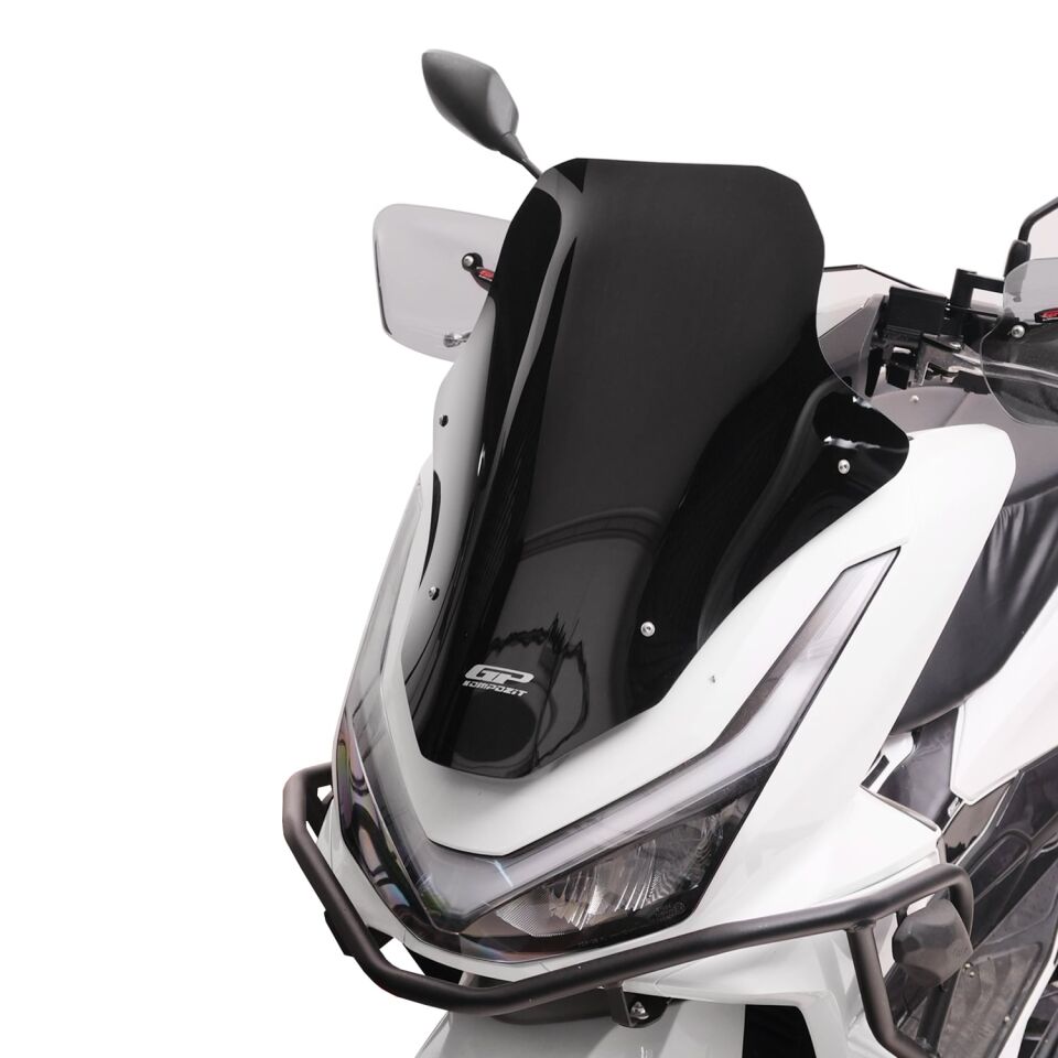 GP Kompozit Honda PCX 125 / 150 2025-2026 Uyumlu Baskılı Ön Cam Siyah 55 cm