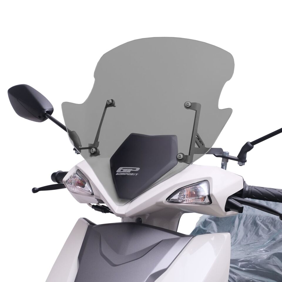 GP Kompozit Suzuki Avenis 125 2023-2024 Uyumlu Ön Cam Füme 46 cm