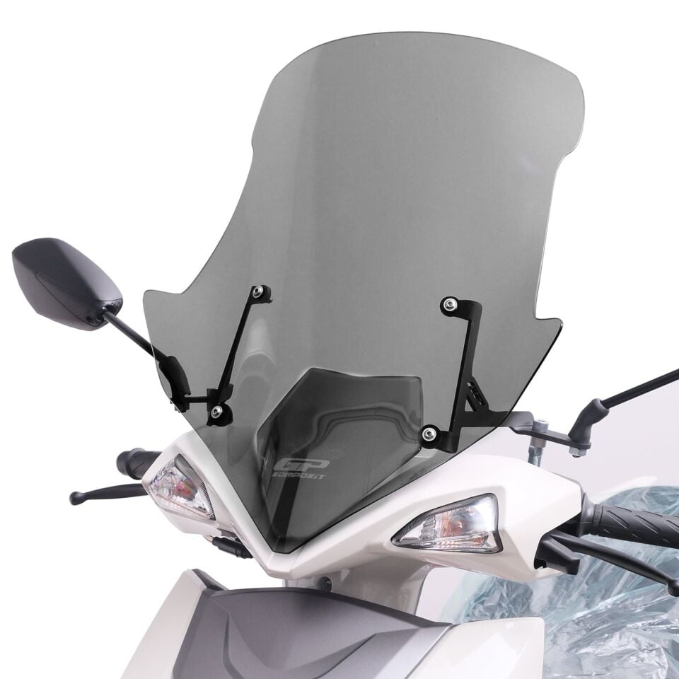 GP Kompozit Suzuki Avenis 125 2023-2024 Uyumlu Ön Tur Camı Füme 55 cm