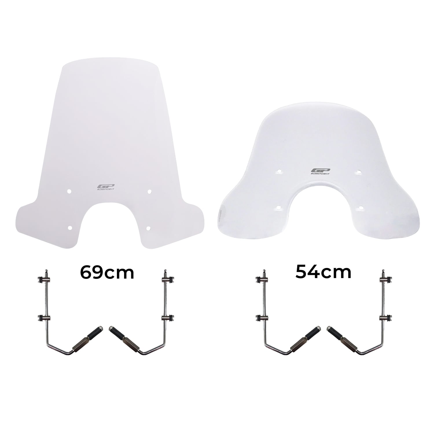 GP Kompozit Vespa GTS 300 / 150 Universal Uyumlu Ön Cam Şeffaf 54 cm