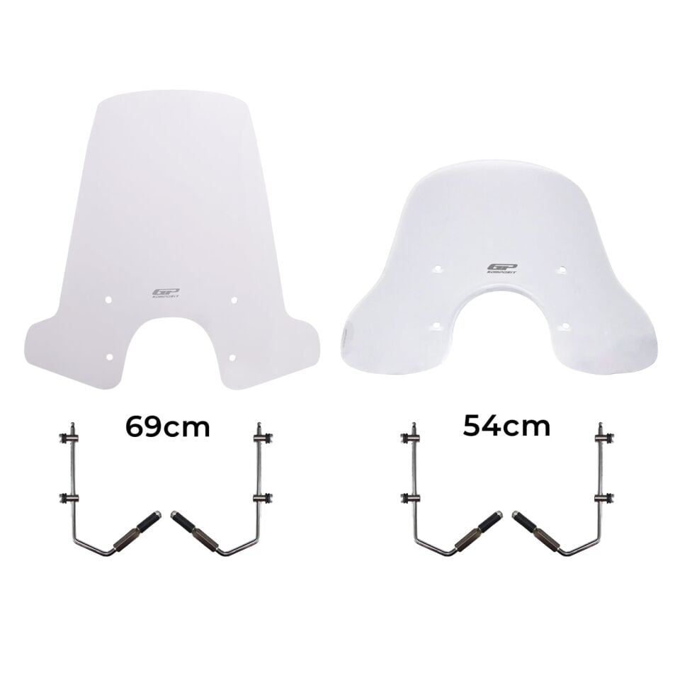 GP Kompozit Vespa GTS 300 / 150 Universal Uyumlu Ön Cam Şeffaf 69 cm