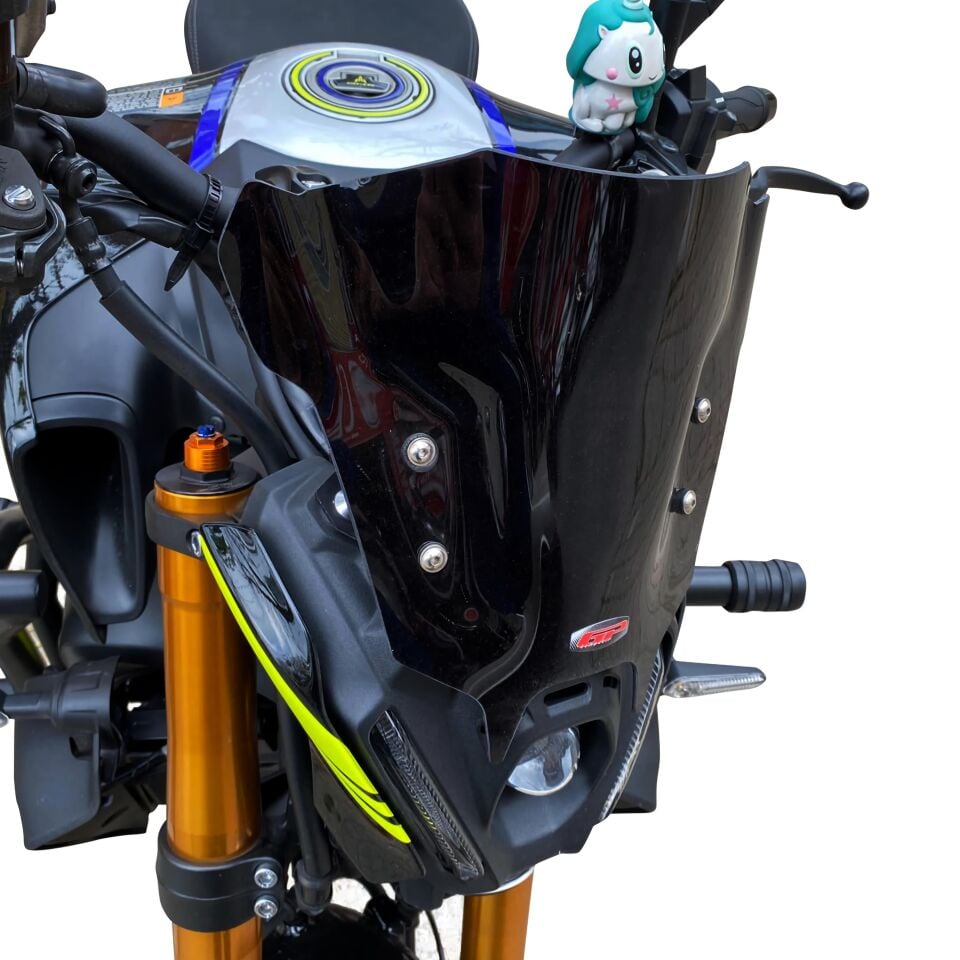 GP Kompozit Yamaha MT-09 2021-2023 Uyumlu Ön Cam Füme 25 cm