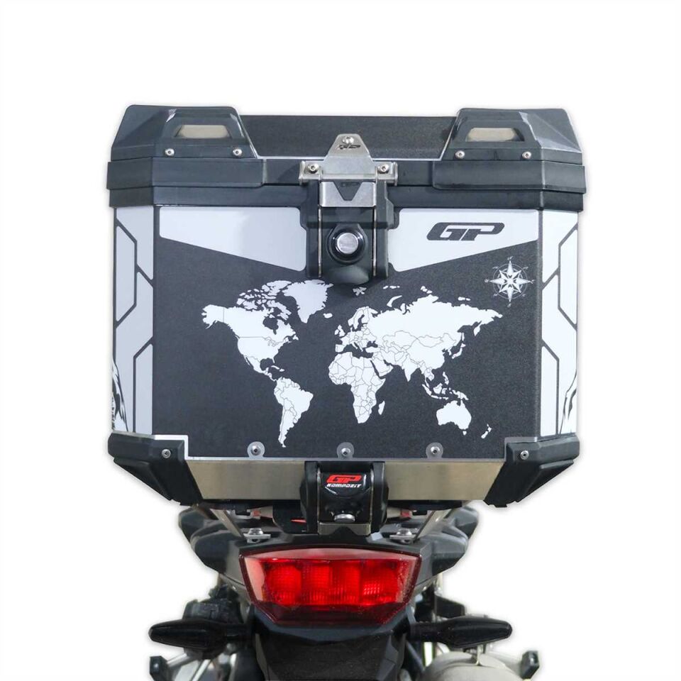 GP Kompozit DSN04 Universal 37 lt Desenli Alüminyum Motosiklet Çantası