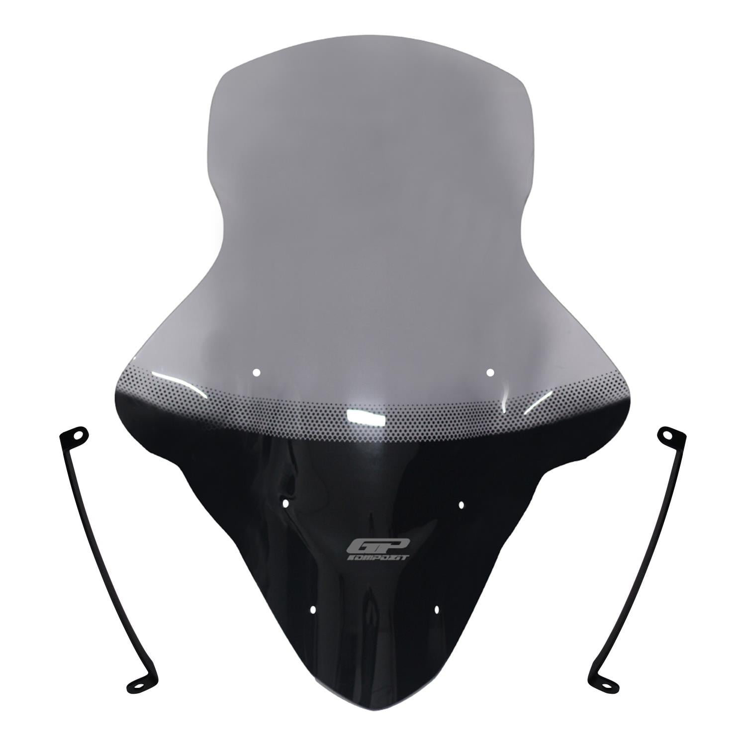 GP Kompozit Yamaha NMAX 125 / 155 2015-2020 Uyumlu Baskılı Elcikli Ön Cam Füme 74 cm