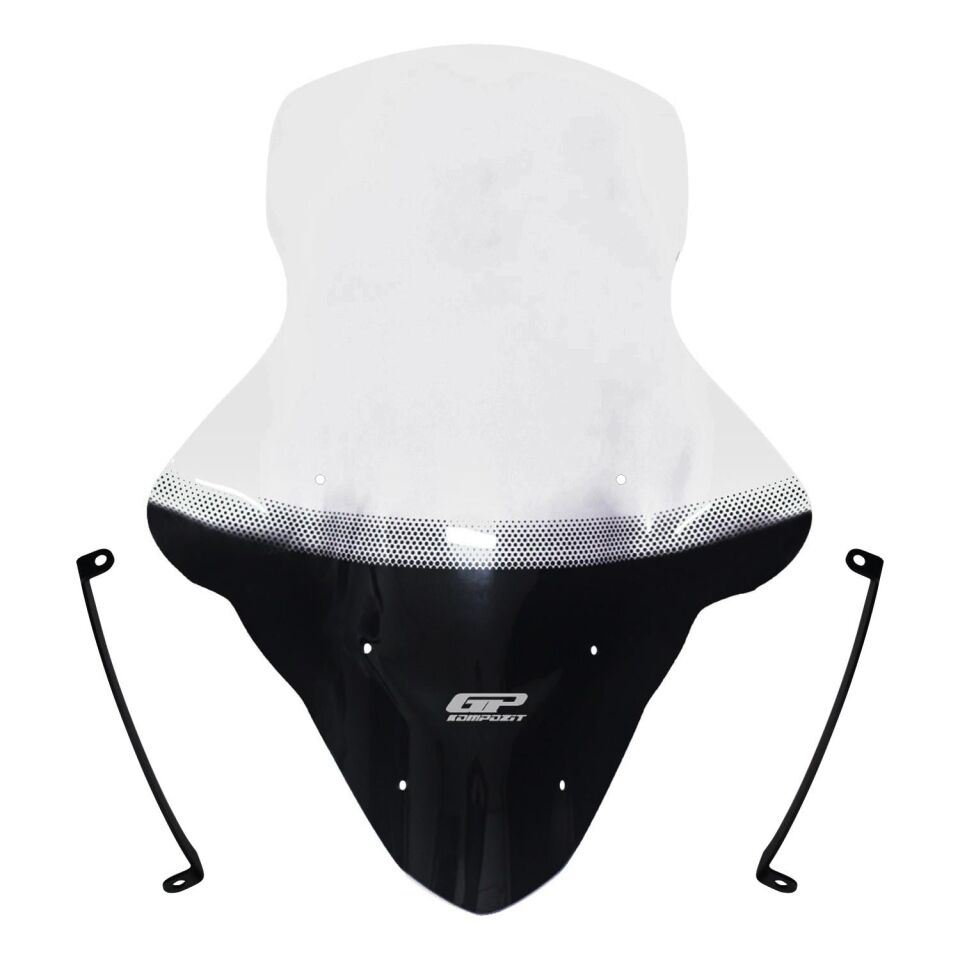 GP Kompozit Yamaha NMAX 125 / 155 2015-2020 Uyumlu Baskılı Elcikli Ön Cam Şeffaf 74 cm