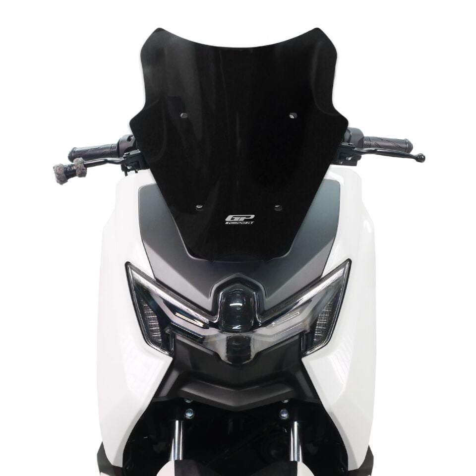 GP Kompozit Yamaha NMAX 125 / 155 2025-2026 Uyumlu Kısa Ön Cam Siyah 40 cm
