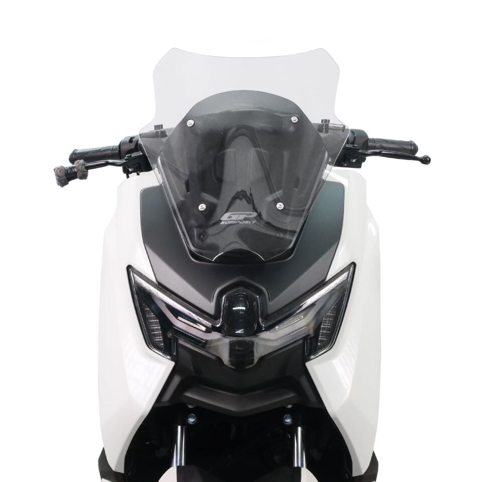 GP Kompozit Yamaha NMAX 125 / 155 2025-2026 Uyumlu Kısa Ön Cam Şeffaf 40 cm