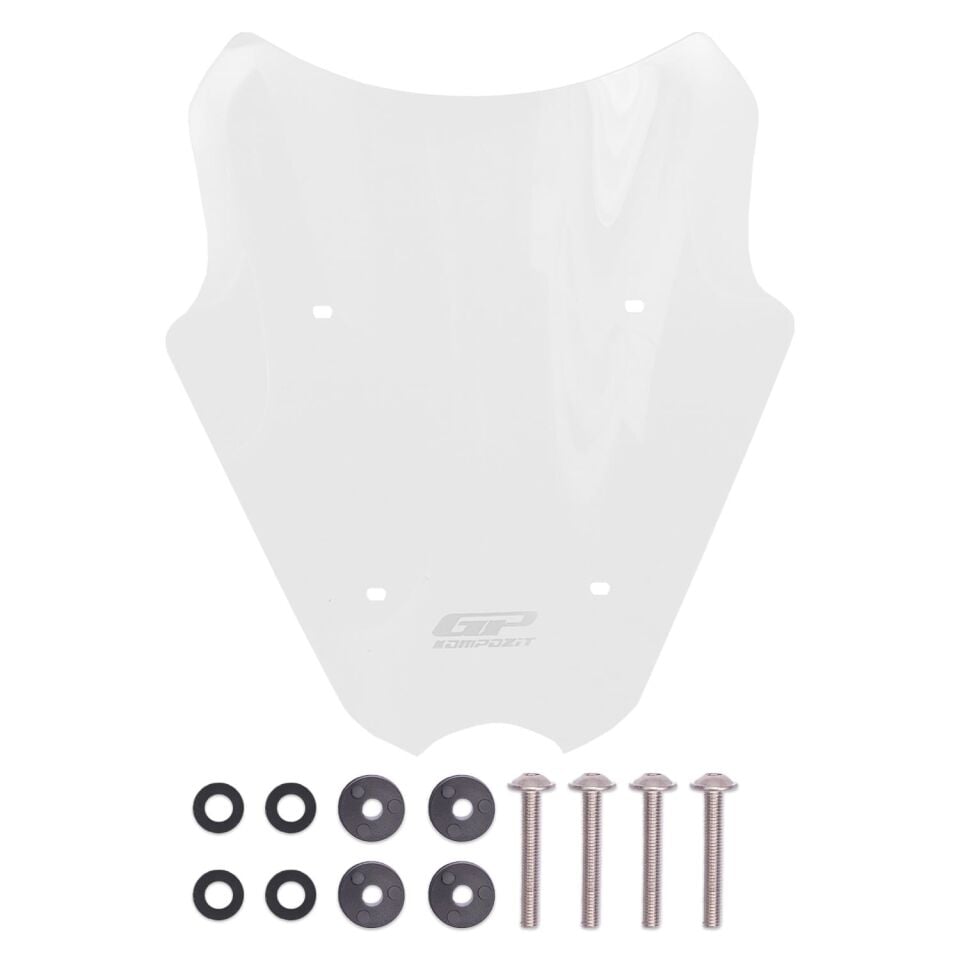 GP Kompozit Yamaha NMAX 125 / 155 2025-2026 Uyumlu Kısa Ön Cam Şeffaf 40 cm