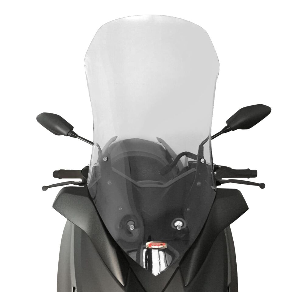 GP Kompozit Yamaha XMAX 250 / 300 / 400 2018-2023 Uyumlu Ön Tur Camı Şeffaf 70 cm
