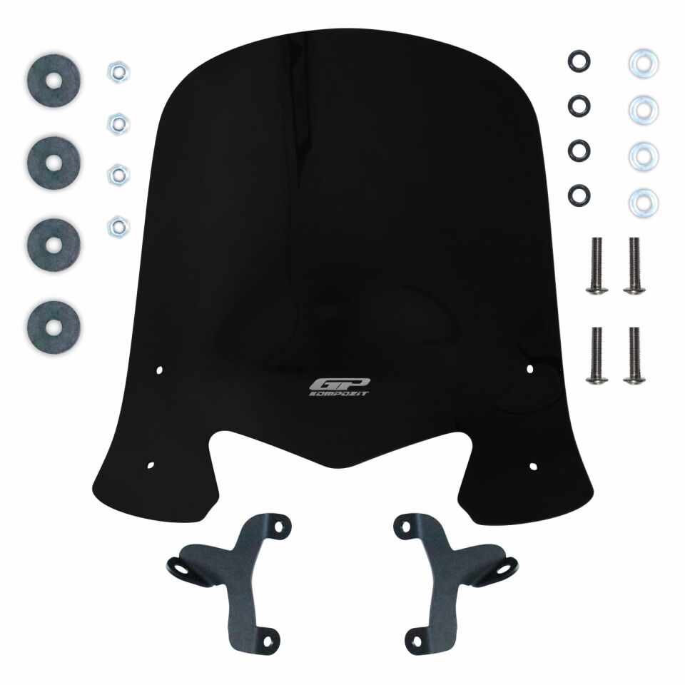 GP Kompozit TVS Jupiter 110/125 2023-2024 Uyumlu Ön Cam Siyah 42 cm