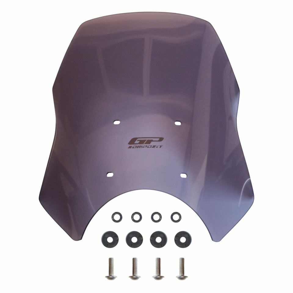 GP Kompozit Royal Enfield Himalayan 2024 Uyumlu Ön Cam Füme 39 cm