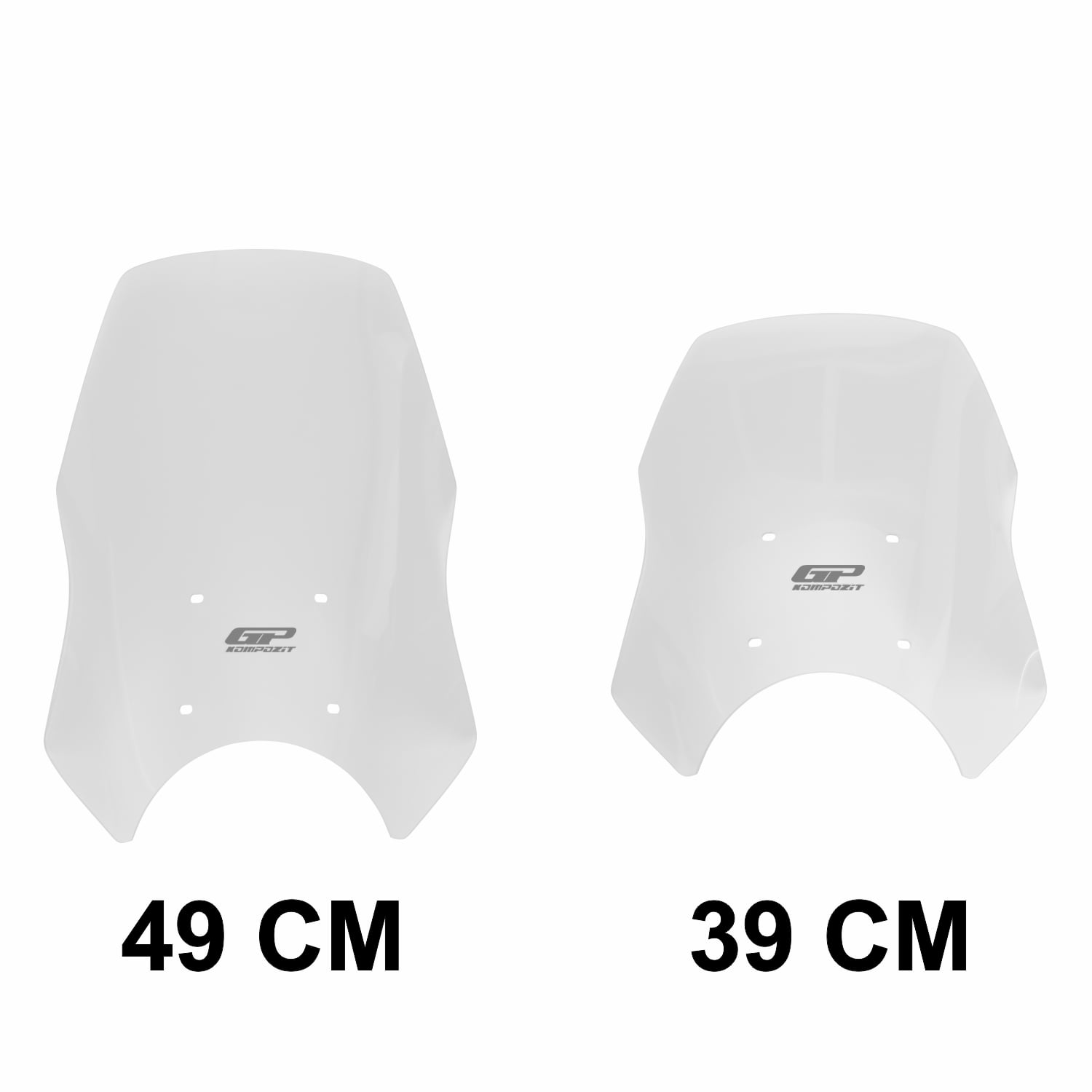 GP Kompozit Royal Enfield Himalayan 2024 Uyumlu Ön Cam Şeffaf 39 cm