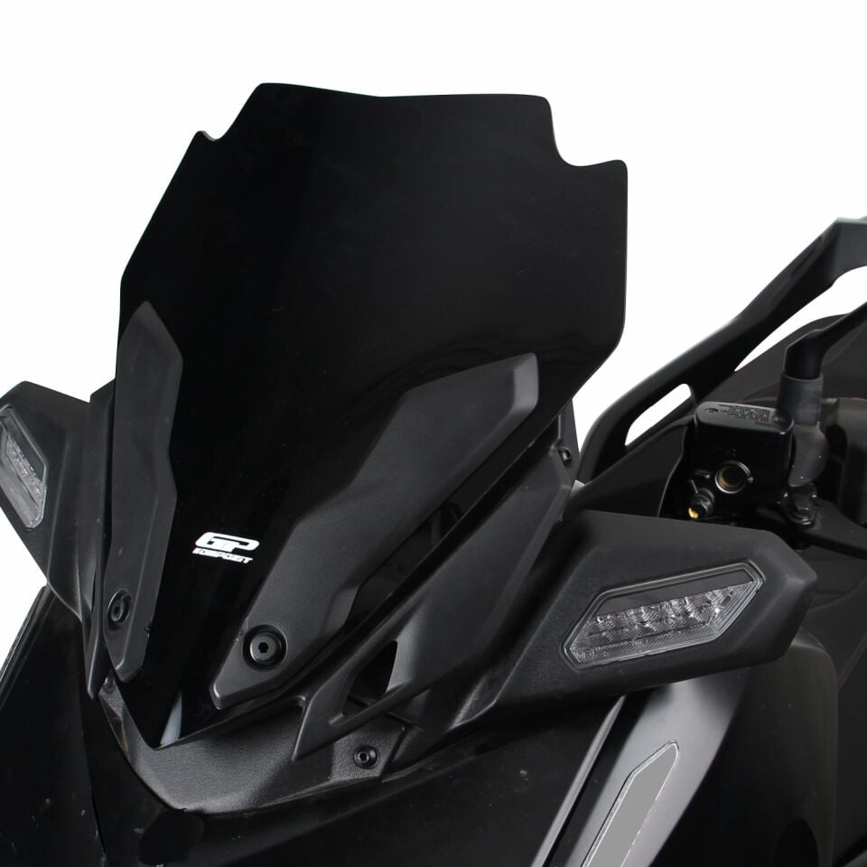 GP Kompozit Yamaha XMAX 250 2024-2026 Uyumlu Spor Ön Cam Siyah