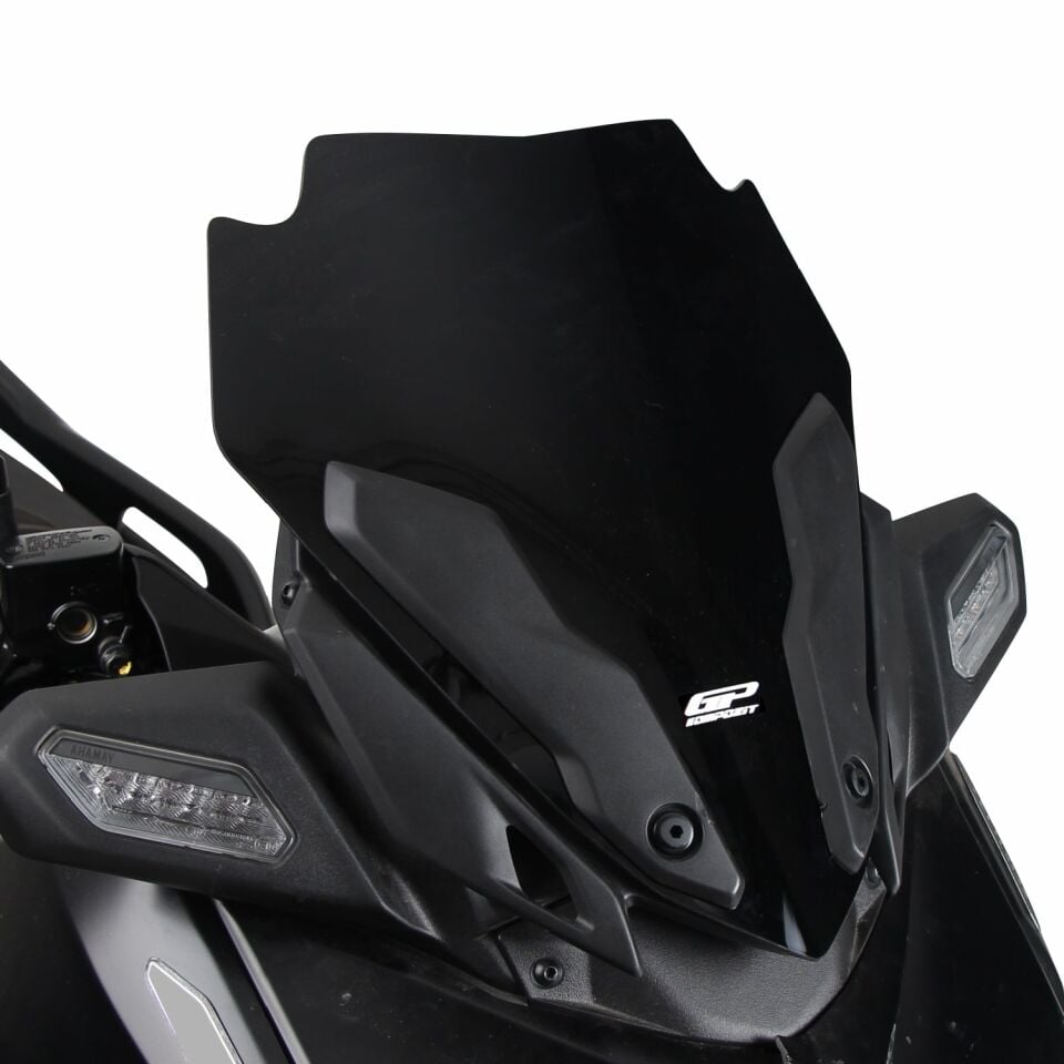 GP Kompozit Yamaha XMAX 250 2024-2026 Uyumlu Spor Ön Cam Siyah
