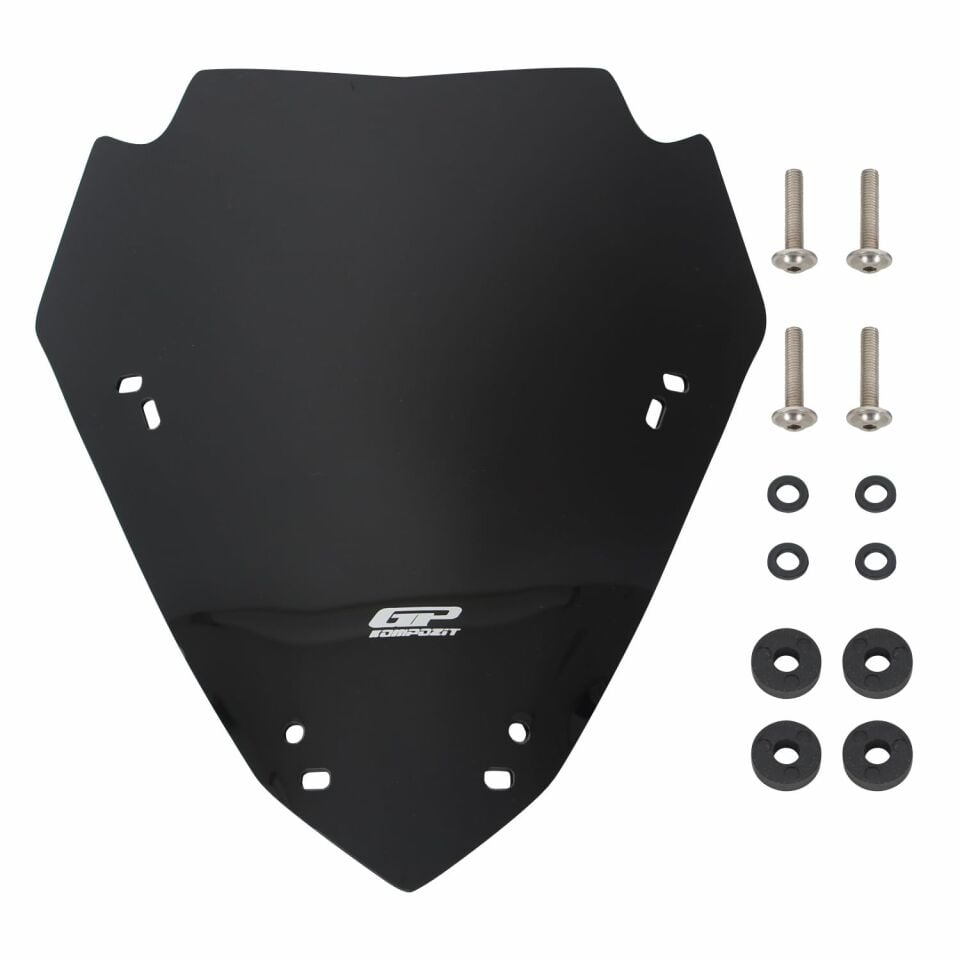 GP Kompozit Yamaha XMAX 250 2024-2026 Uyumlu Spor Ön Cam Siyah