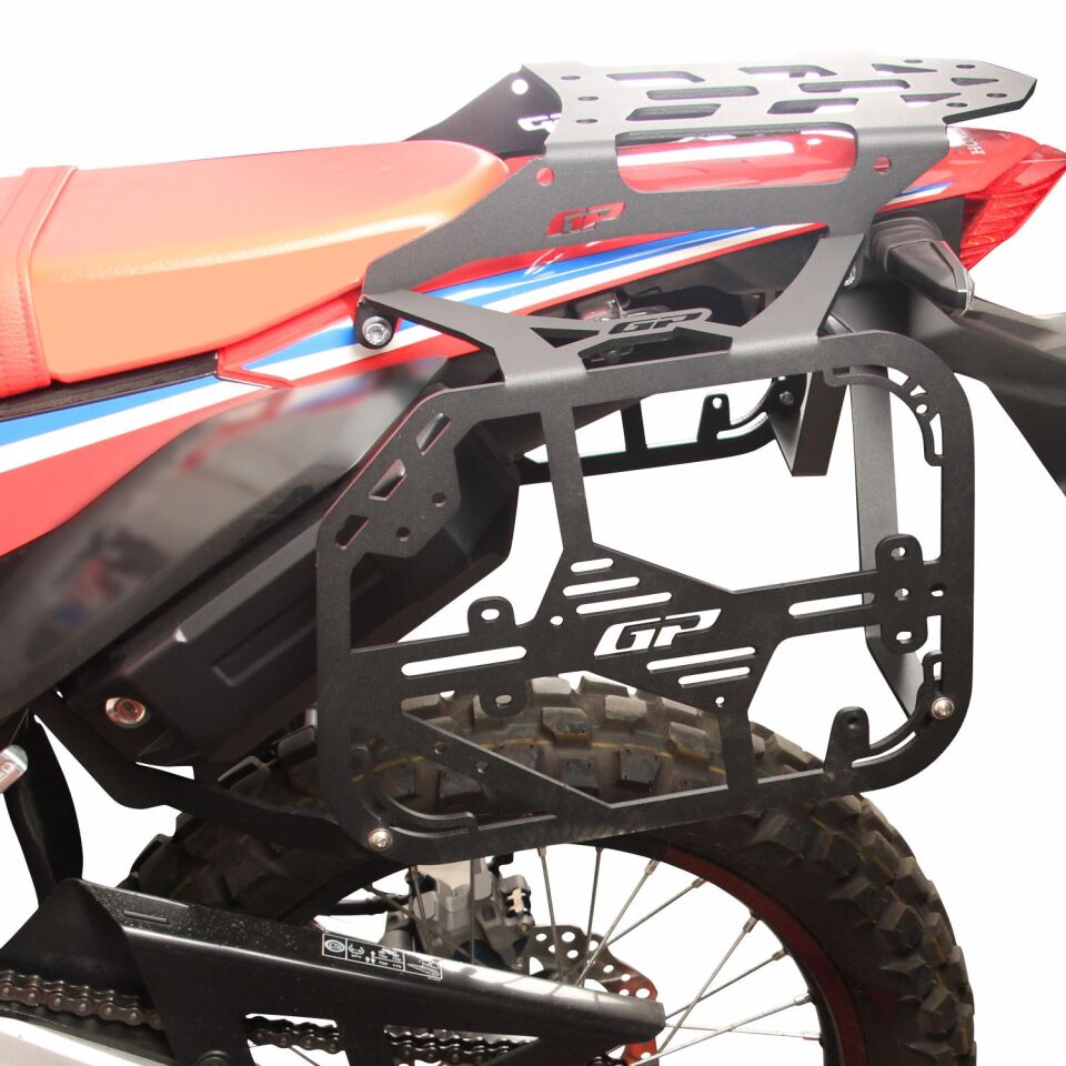 GP Kompozit Honda CRF250 Rally 2021-2025 Uyumlu Yan Çanta Demiri Siyah
