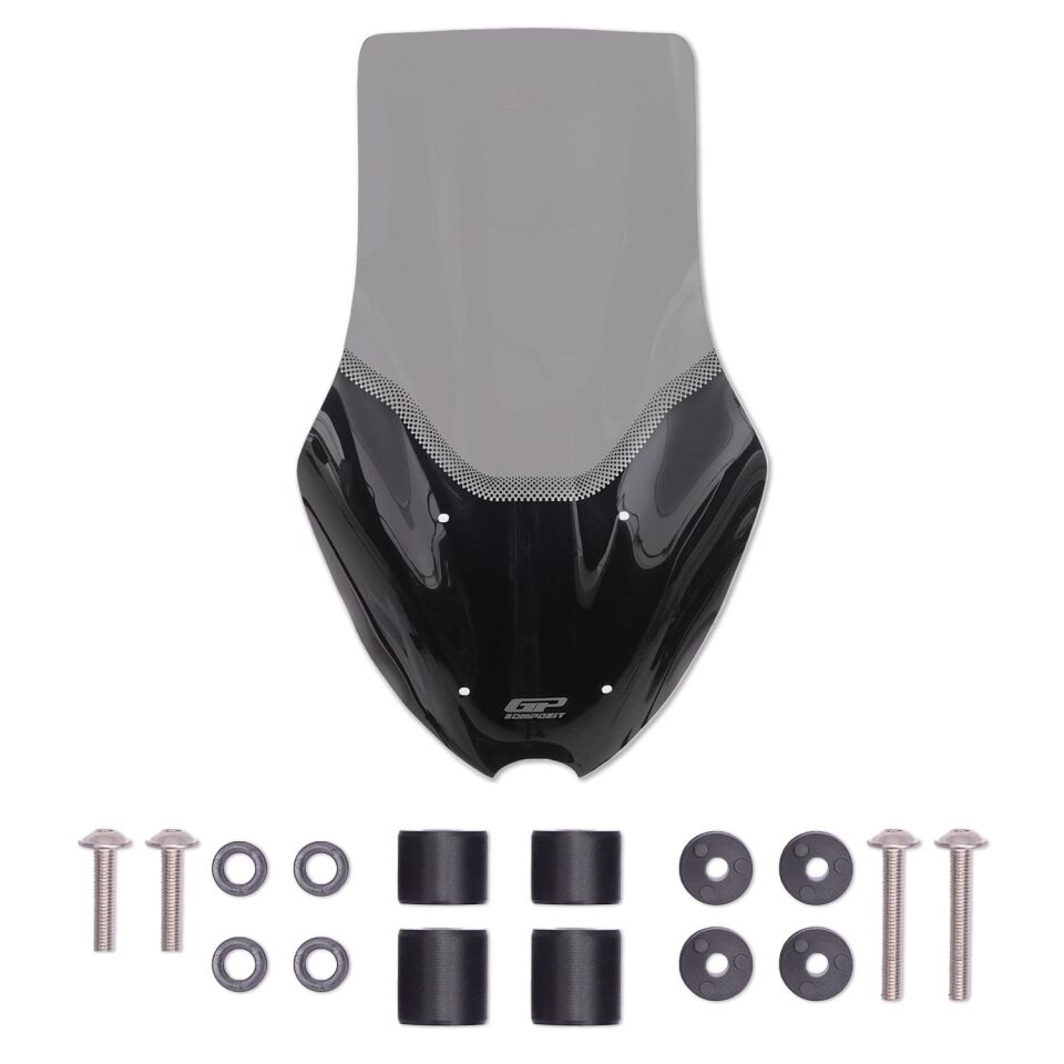GP Kompozit Yamaha NMAX 125 / 155 2025-2026 Uyumlu Ön Tur Camı Füme 72 cm