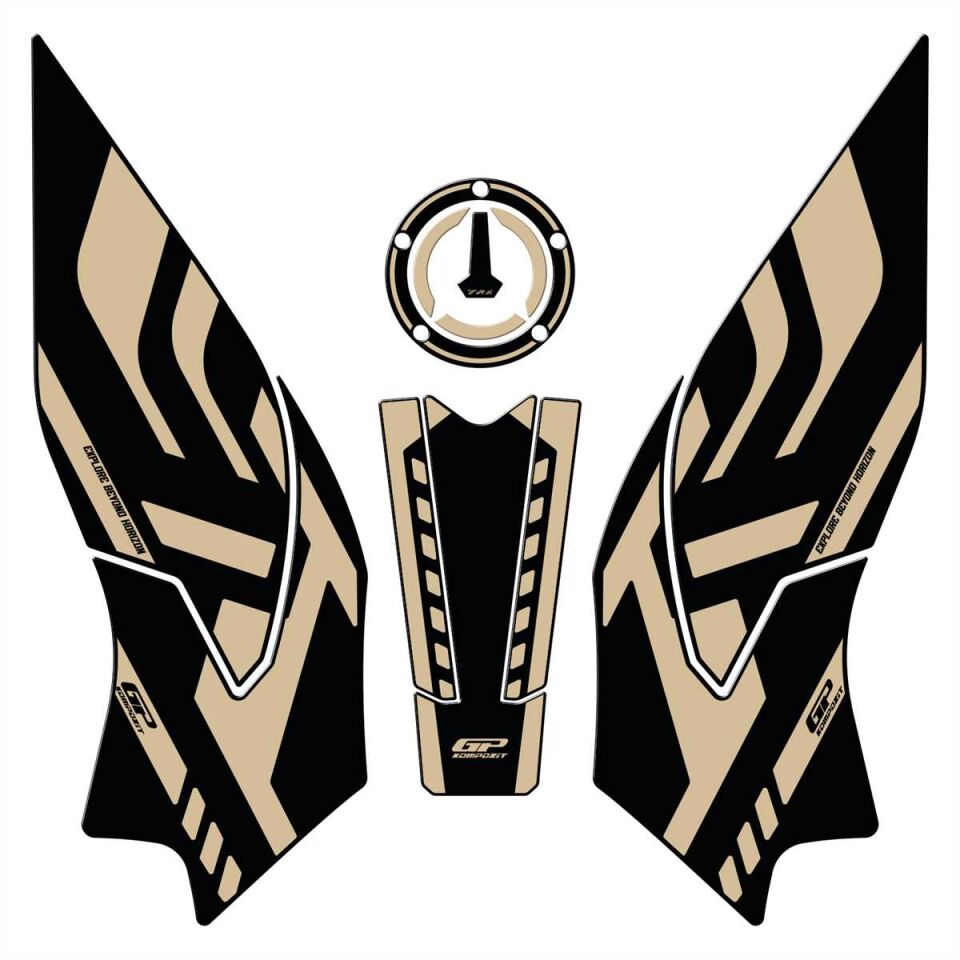 GP Kompozit Benelli TRK 702 X 2024 Uyumlu Tank Pad Seti Siyah-Bej