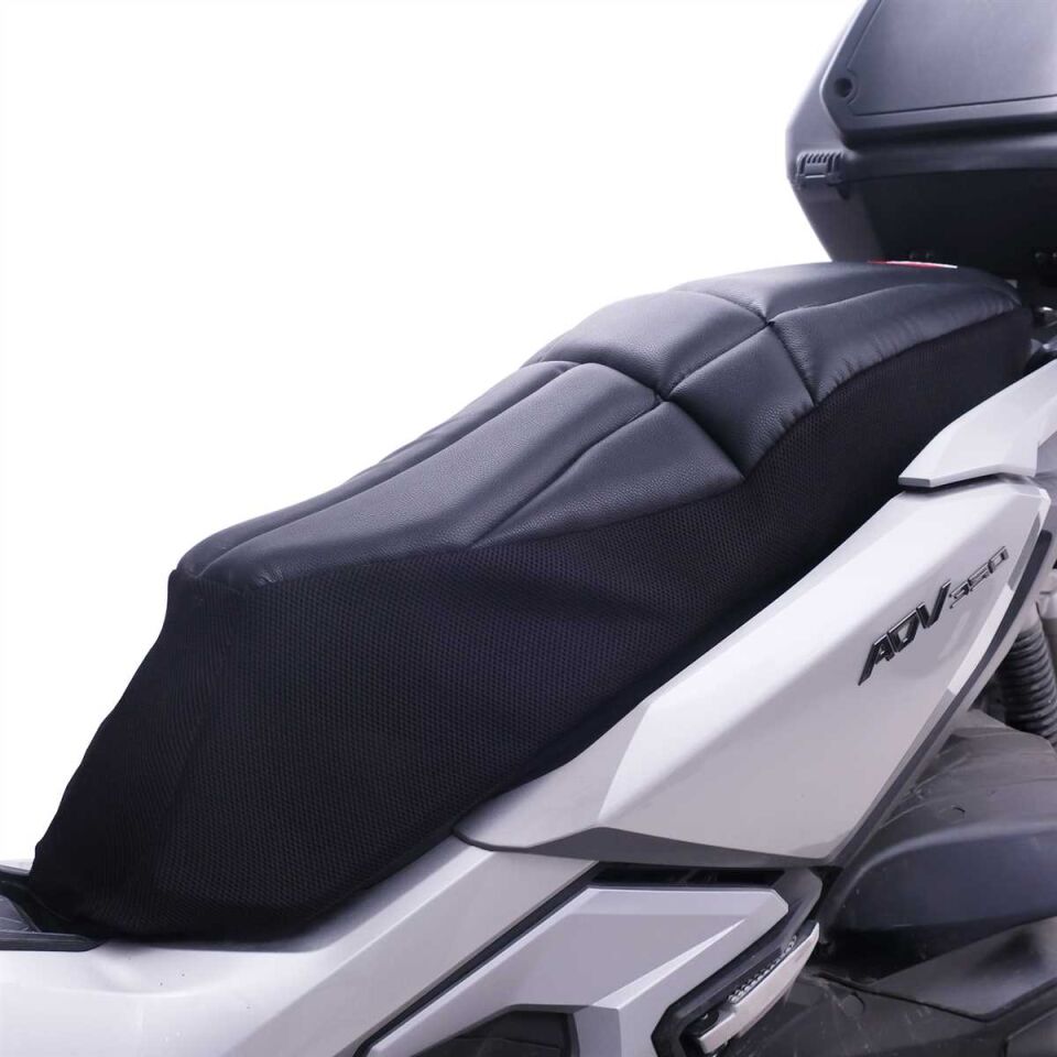 GP Kompozit Honda ADV 350 2023-2025 Uyumlu Fileli Motosiklet Konfor Sele Kılıfı Siyah