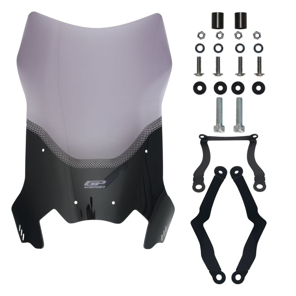 GP Kompozit CF Moto 250 CL-X 2022-2026 Uyumlu Ön Tur Camı Füme 55 cm