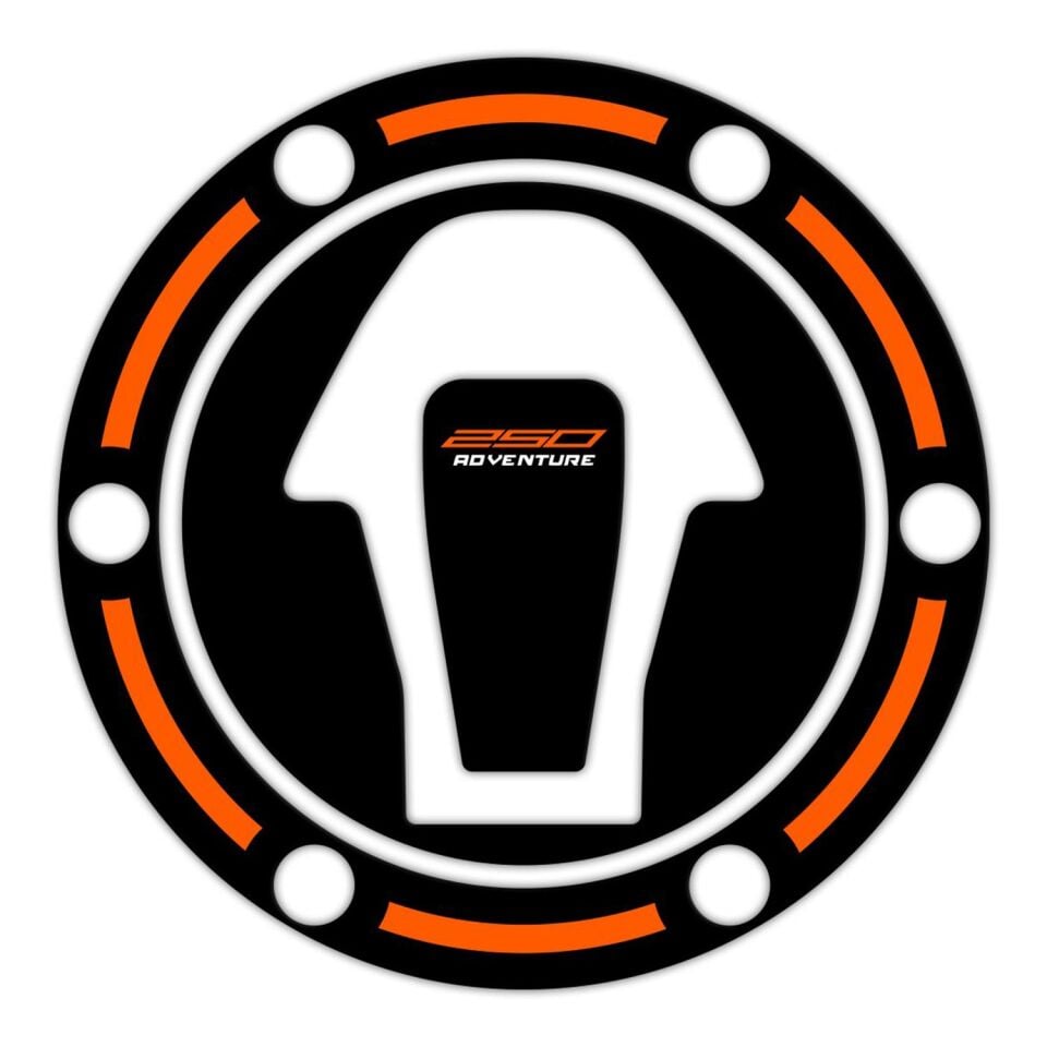 GP Kompozit KTM 250 Adventure 2020-2024 Uyumlu Tank Pad Seti Siyah-Turuncu