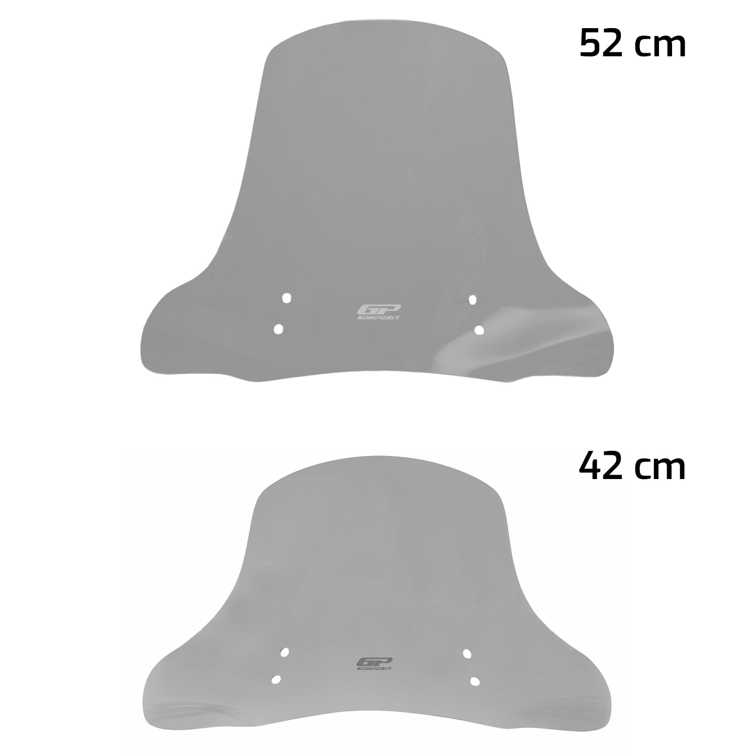 GP Kompozit Vespa GTV 300 2024 Uyumlu Ön Cam Füme 52 cm