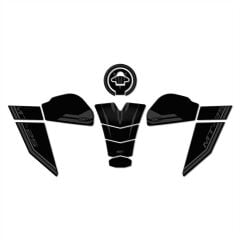 GP Kompozit Yamaha MT-25 2020-2024 Uyumlu Tank Pad Seti Siyah