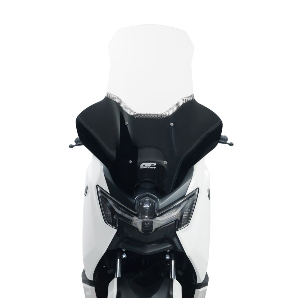 GP Kompozit Yamaha NMAX 125 / 155 2025-2026 Uyumlu Elcikli Tur Camı Şeffaf 74 cm