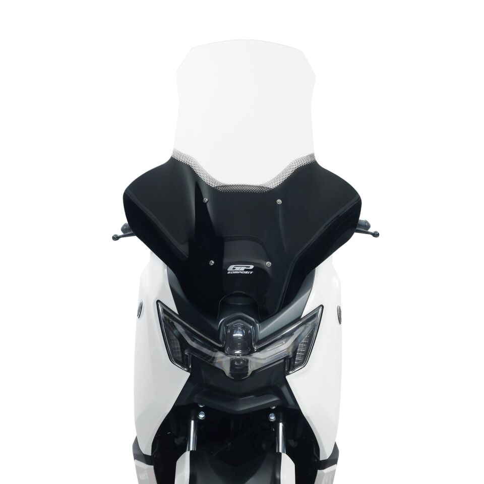 GP Kompozit Yamaha NMAX 125 / 155 2025-2026 Uyumlu Elcikli Tur Camı Şeffaf 82 cm