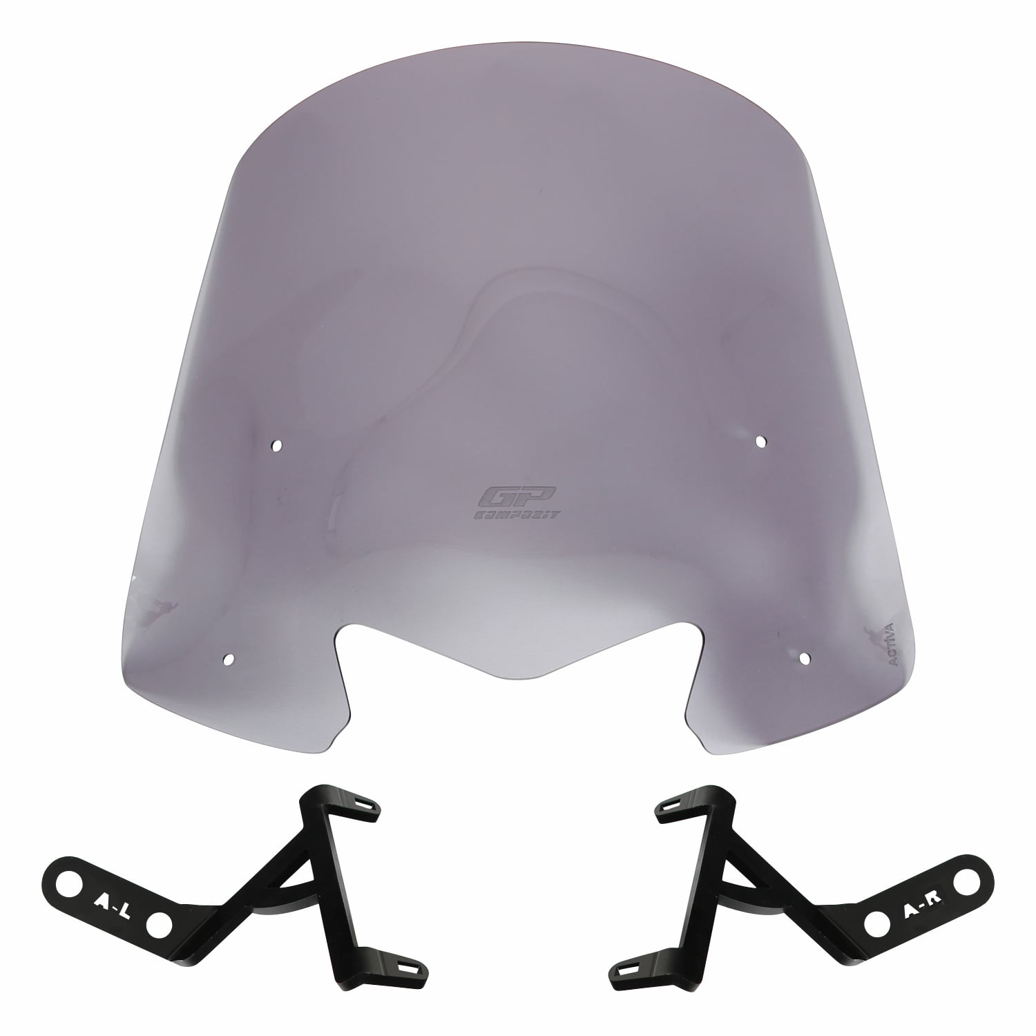 GP Kompozit Honda Activa 2023-2026 Uyumlu Kısa Ön Cam Füme 44 cm