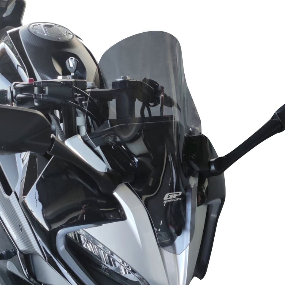 GP Kompozit CF Moto 250 SR 2020-2025 Uyumlu Ön Cam Siyah 42 cm
