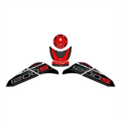 GP Kompozit Ducati Multistrada 1200 S 2015-2018 Uyumlu Tank Pad Seti Kırmızı