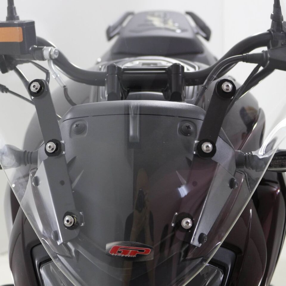 GP Kompozit Bajaj Dominar 250 / 400 2017-2026 Uyumlu Ön Tur Camı Şeffaf 59 cm