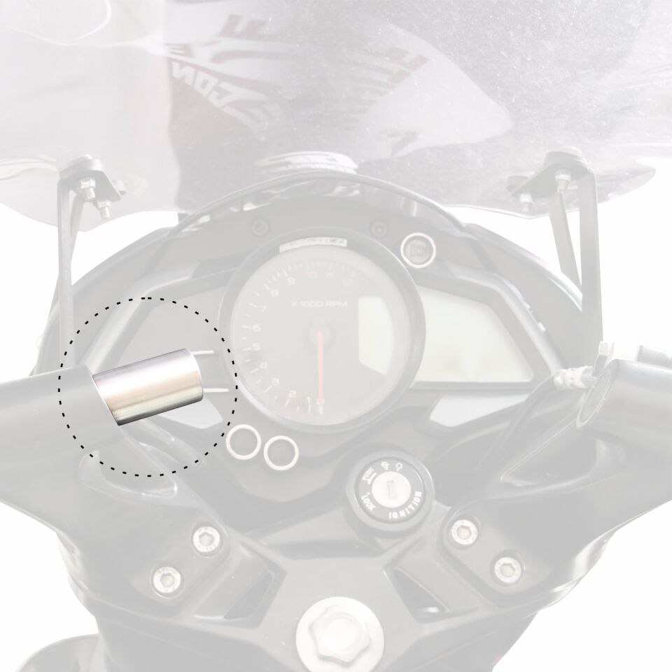 GP Kompozit Bajaj Pulsar NS 125 / NS 200 / RS 200 2011-2026 Uyumlu Telefon / Navigasyon Tutucu Gri