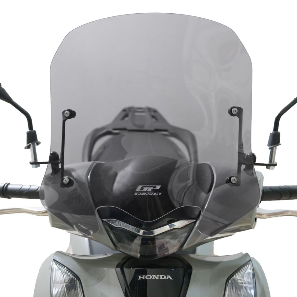 GP Kompozit Honda SH 125 2024-2025 Uyumlu Kısa Ön Cam Füme 41 cm